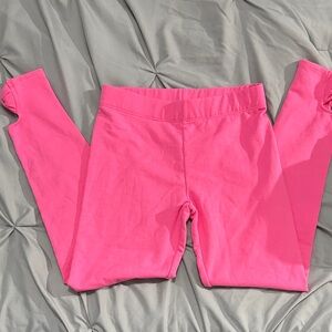 Isaac Mizrahi Bright Pink Kids warm sweatpants like Leggings with bows 10/12